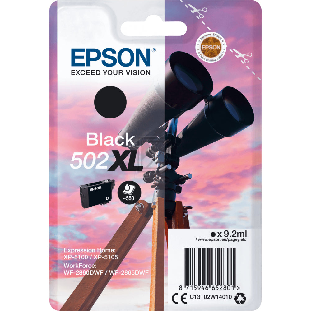 Epson 502 Tintenpatrone in Farbe black