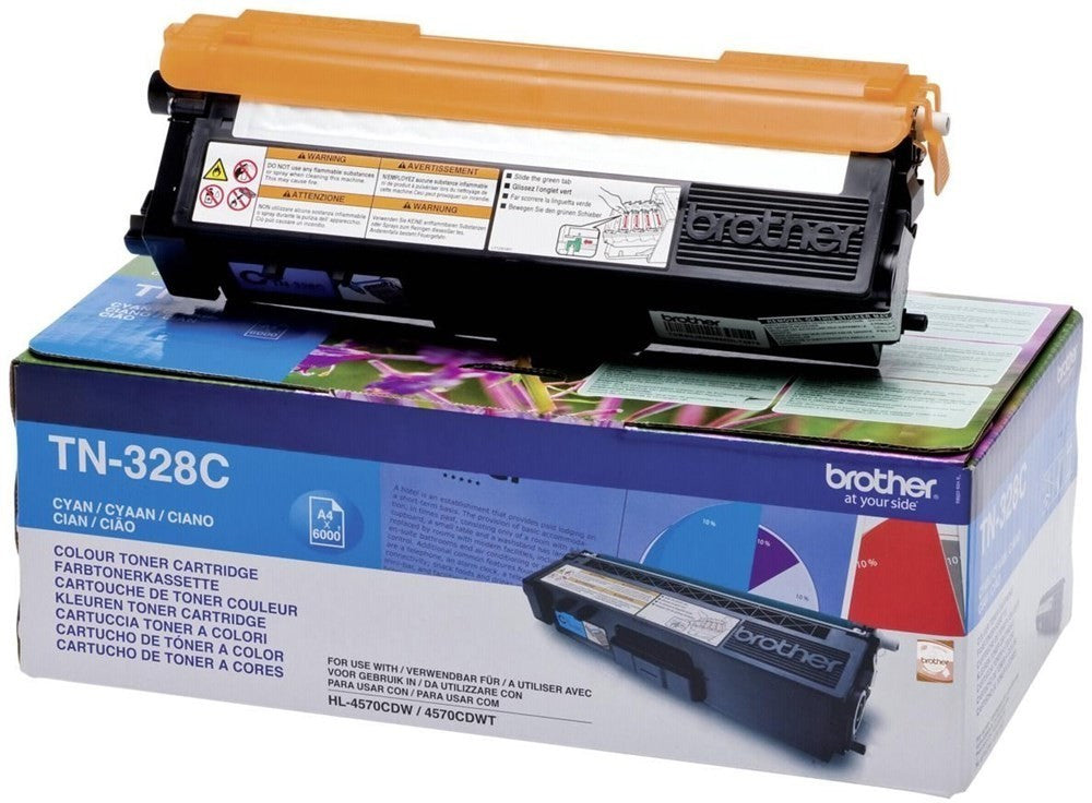 Brother TN328C Toner in Farbe cyan