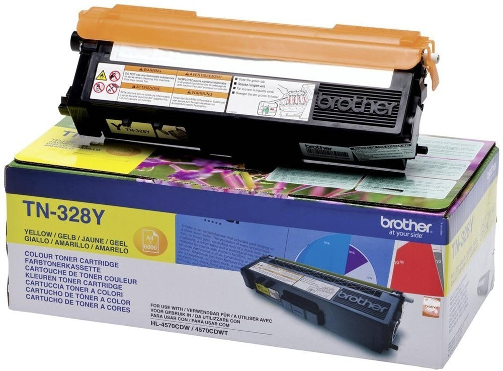 Brother TN328Y Toner in Farbe yellow