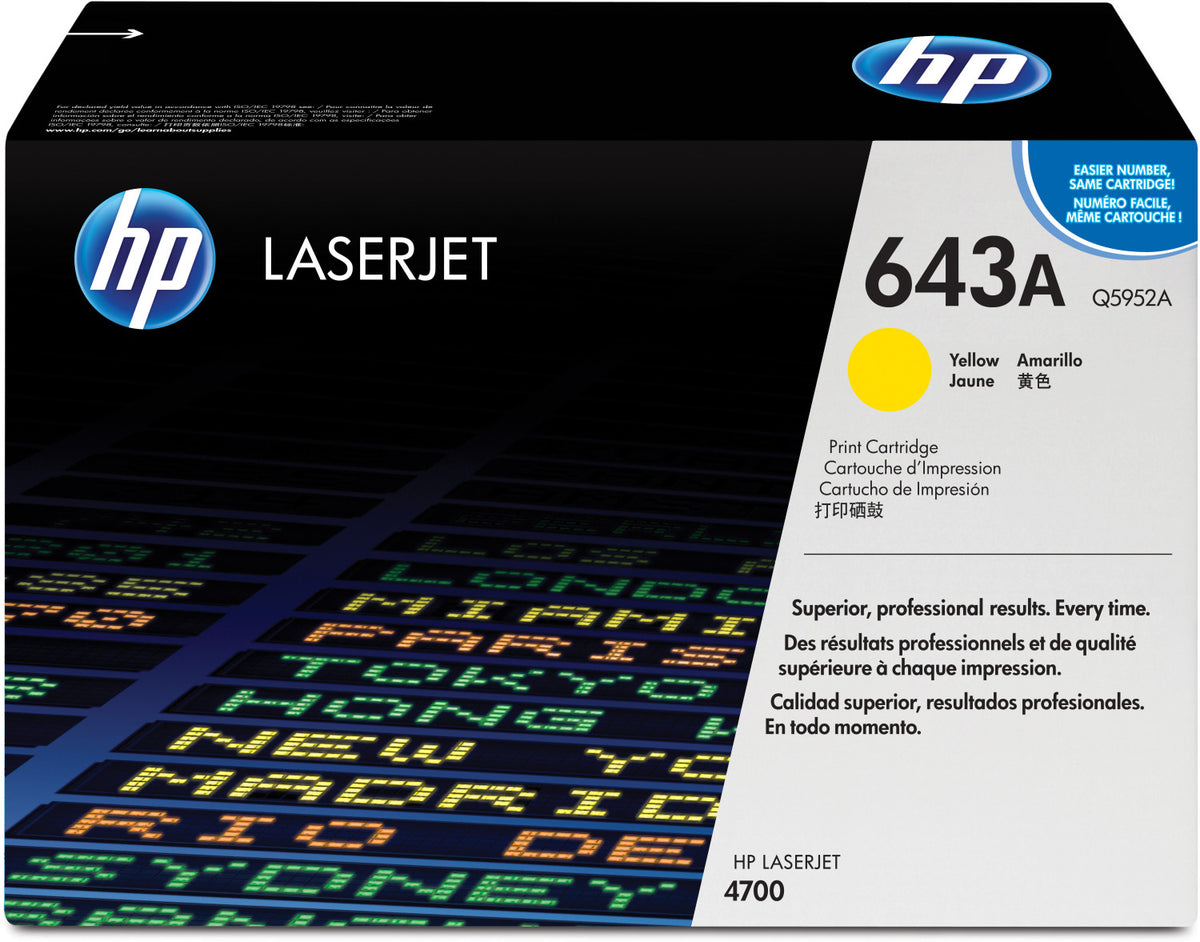 HP 643A Toner in Farbe yellow