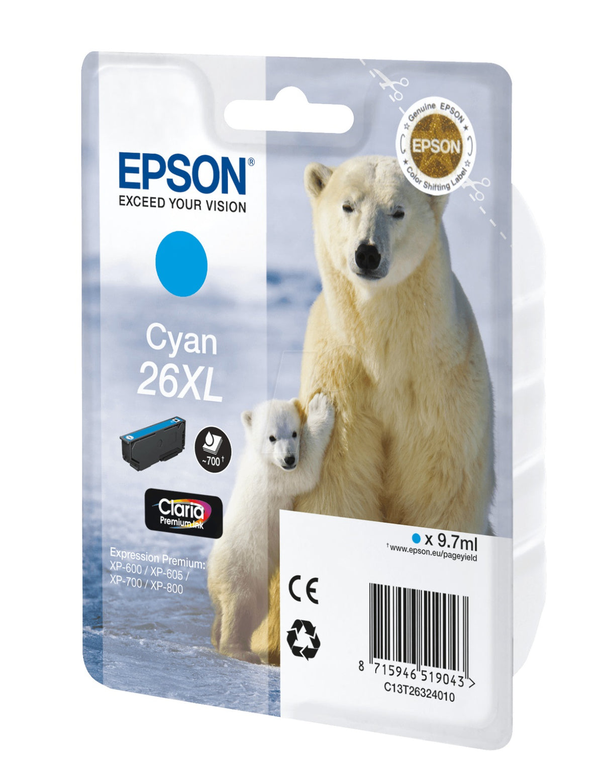Epson Tintenpatrone in Farbe cyan
