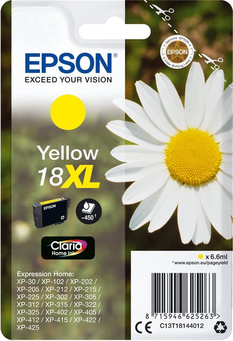Epson Tintenpatrone in Farbe yellow