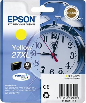 Epson 27XL Tintenpatrone in Farbe yellow