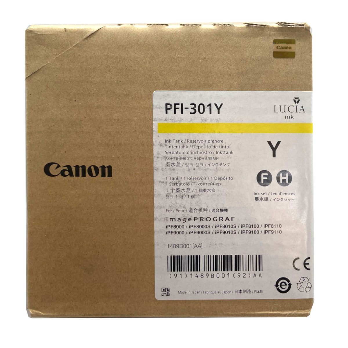 Canon PFI-301Y Tintenpatrone in Farbe yellow