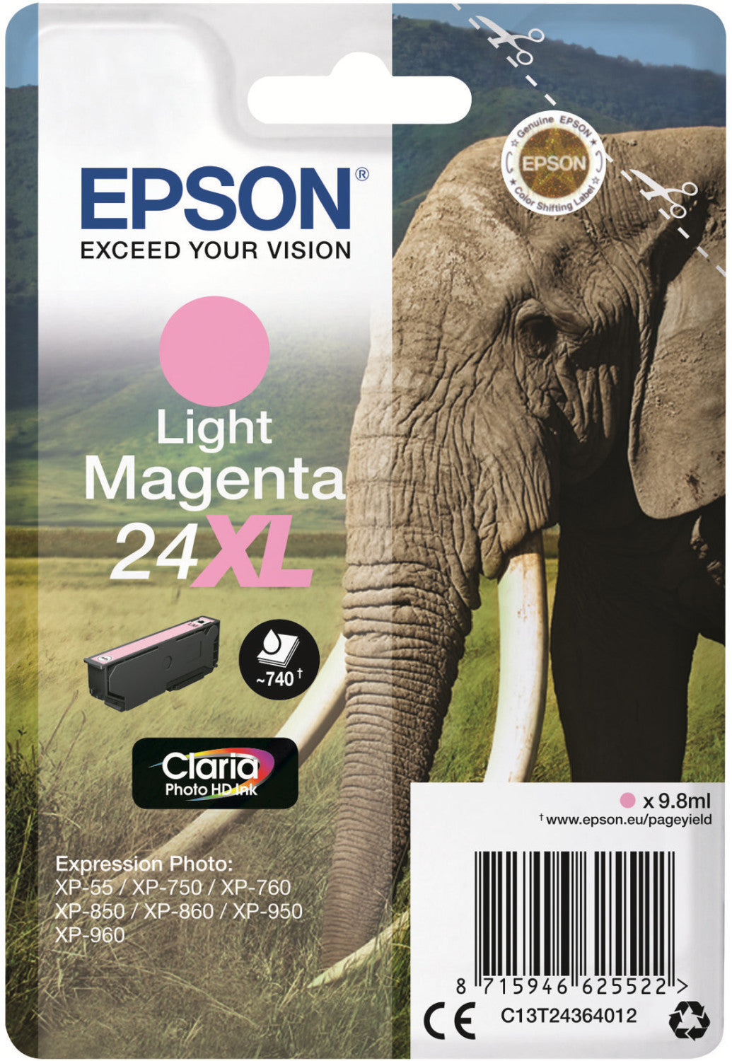 Epson Tintenpatrone in Farbe light-magenta