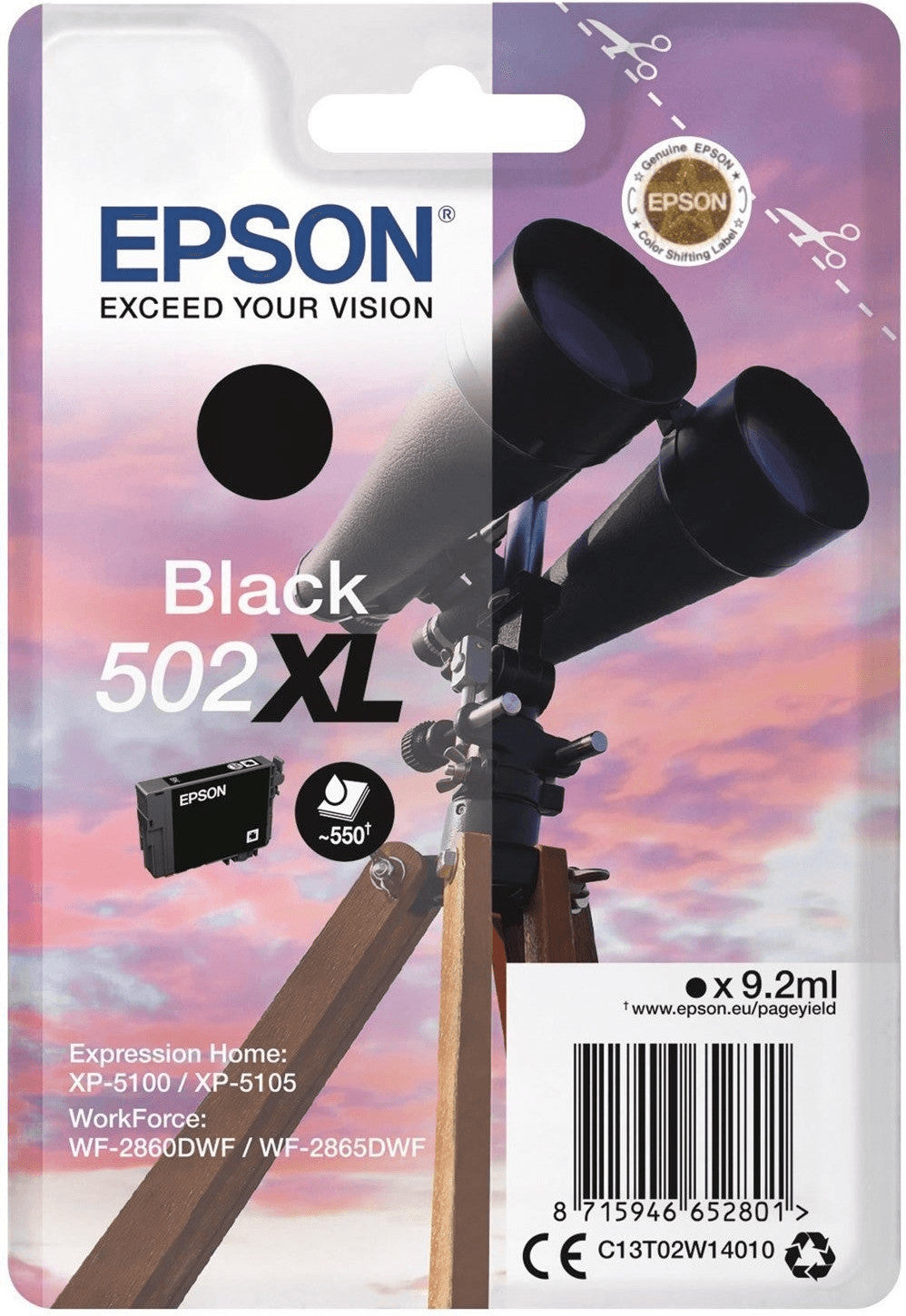 Epson 502 Tintenpatrone in Farbe black