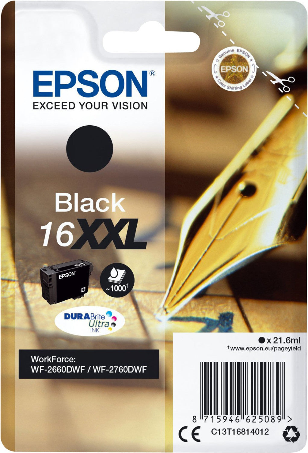 Epson 16 Tintenpatrone in Farbe black