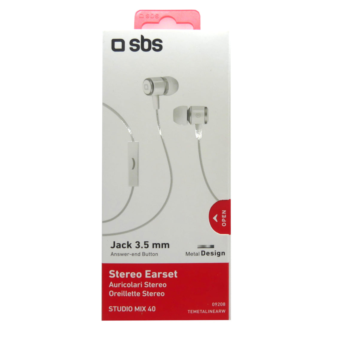 SBS Stereo Earset Jack 3.5mm 09208