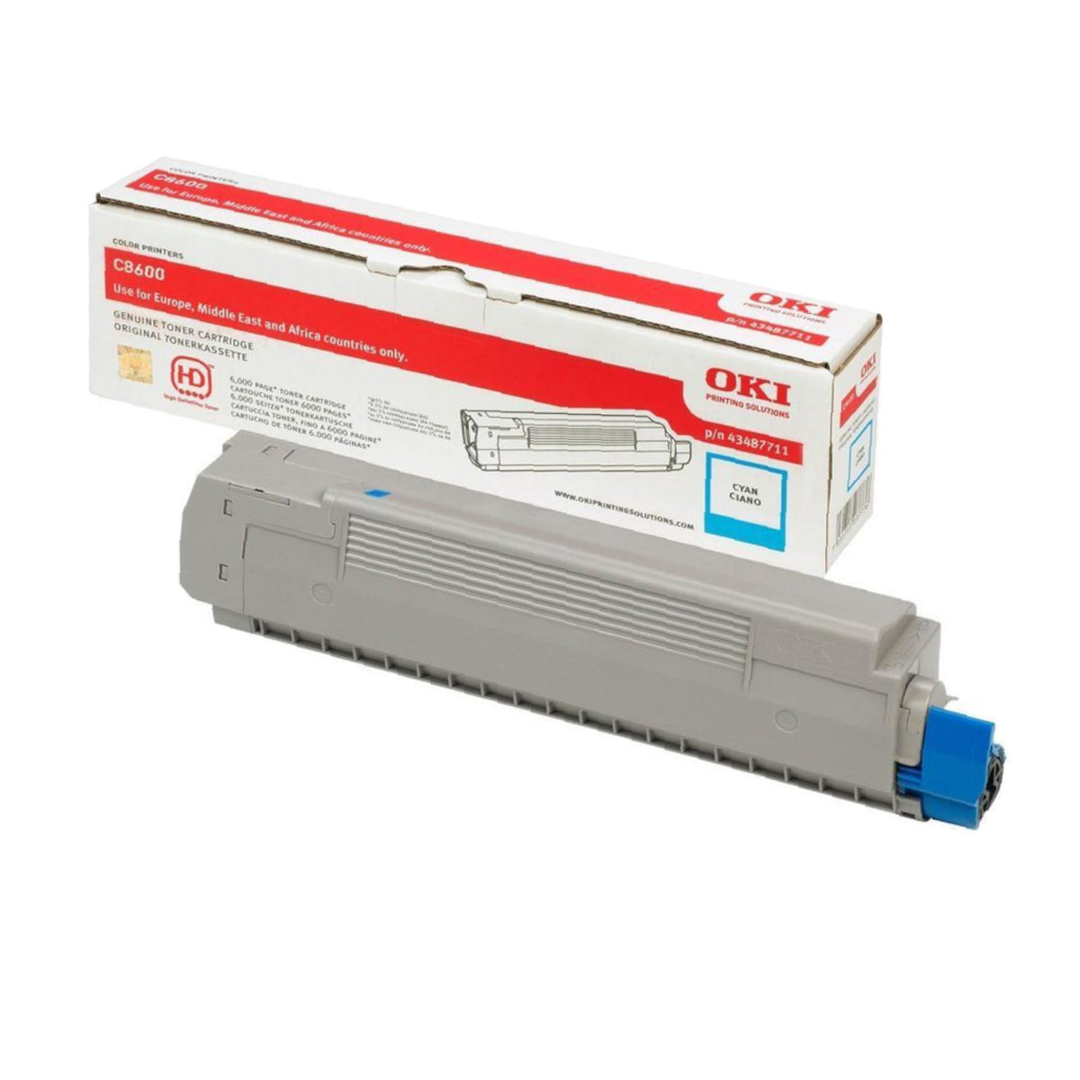 Oki Toner in Farbe cyan
