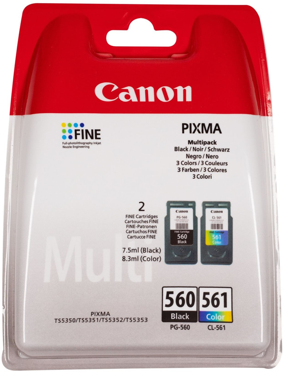 Canon CL-561, PG-560 Tintenpatrone in Farbe black-tri-color