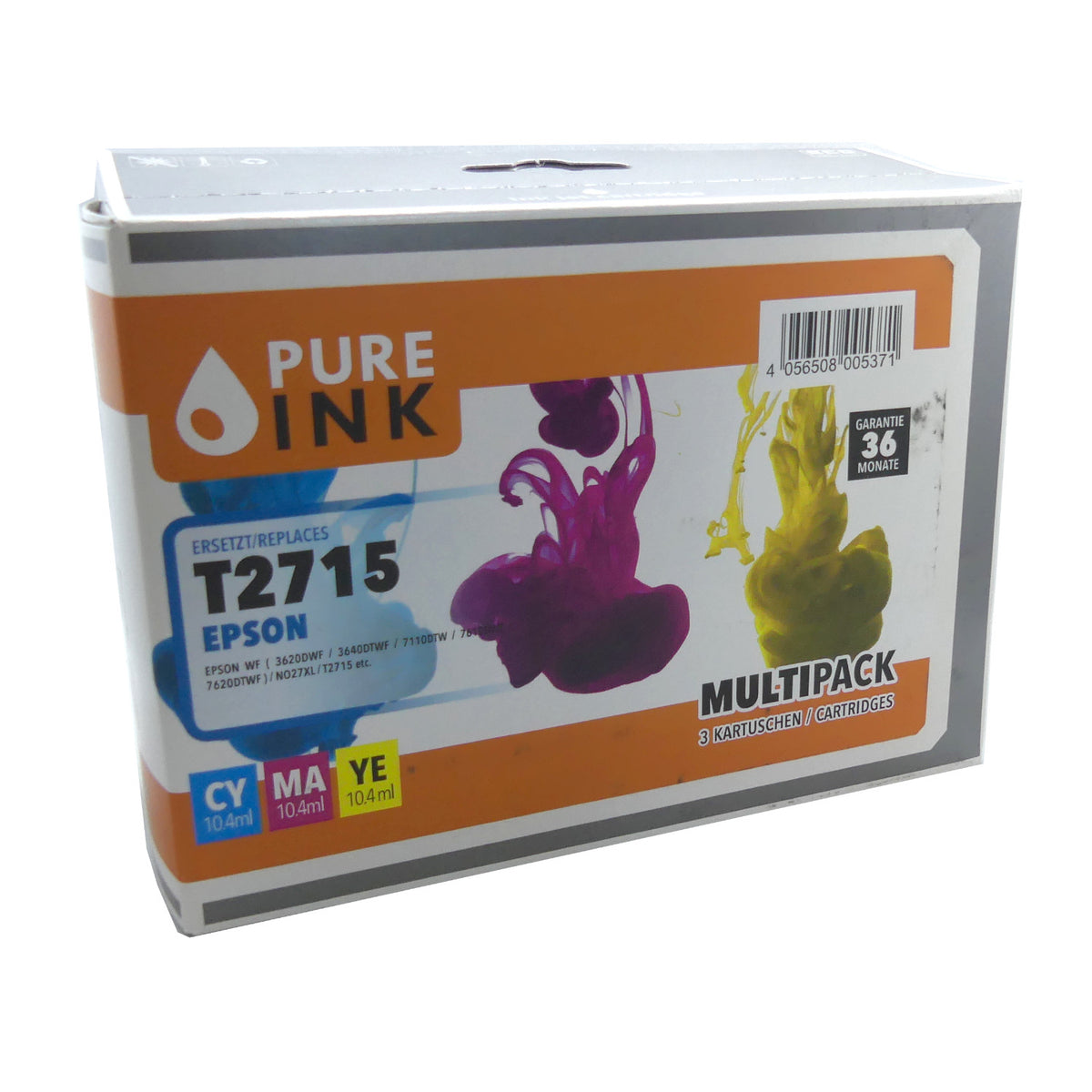 Pure Ink 27XL Tintenpatrone in Farbe yellow