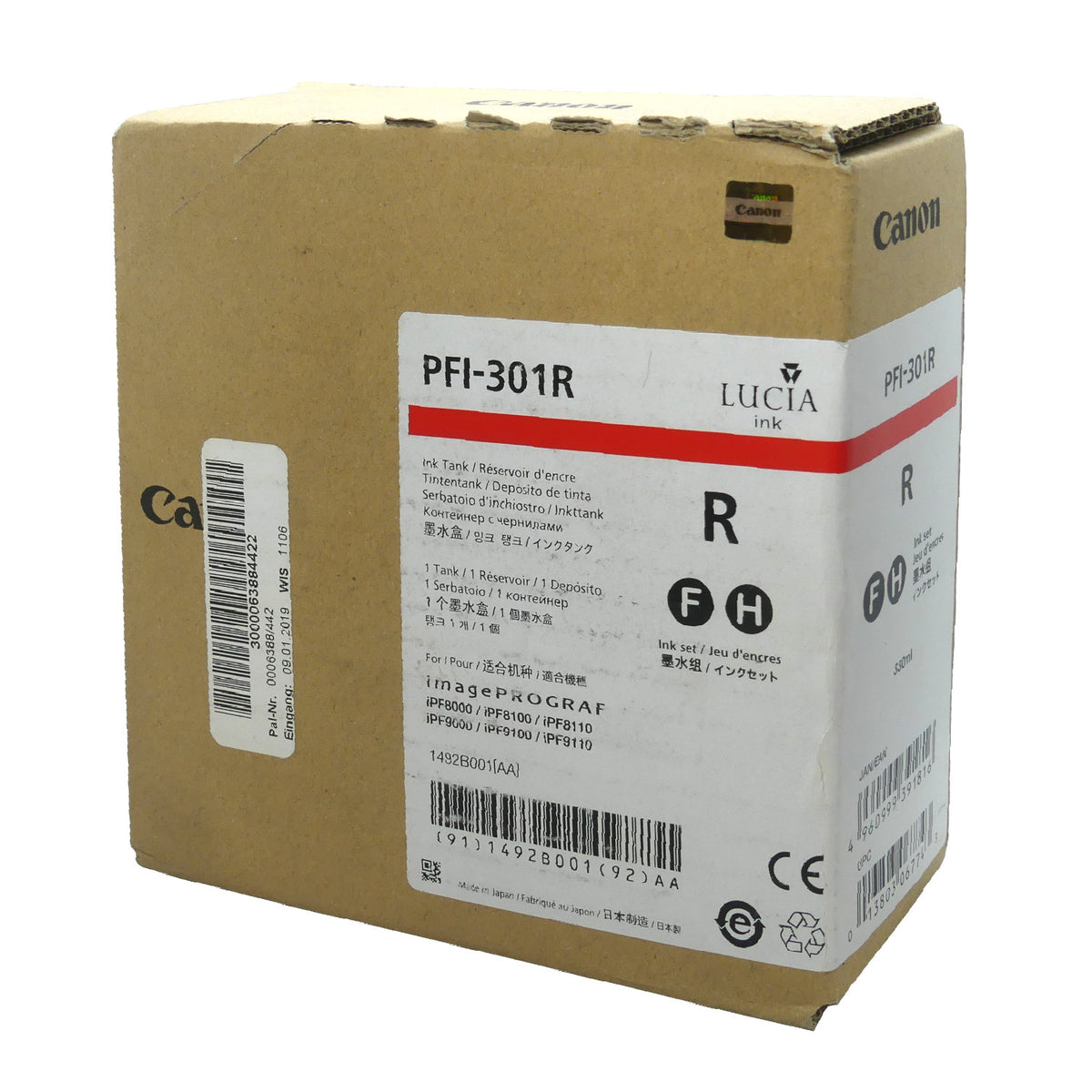 Canon PFI-301R Tintenpatrone in Farbe red