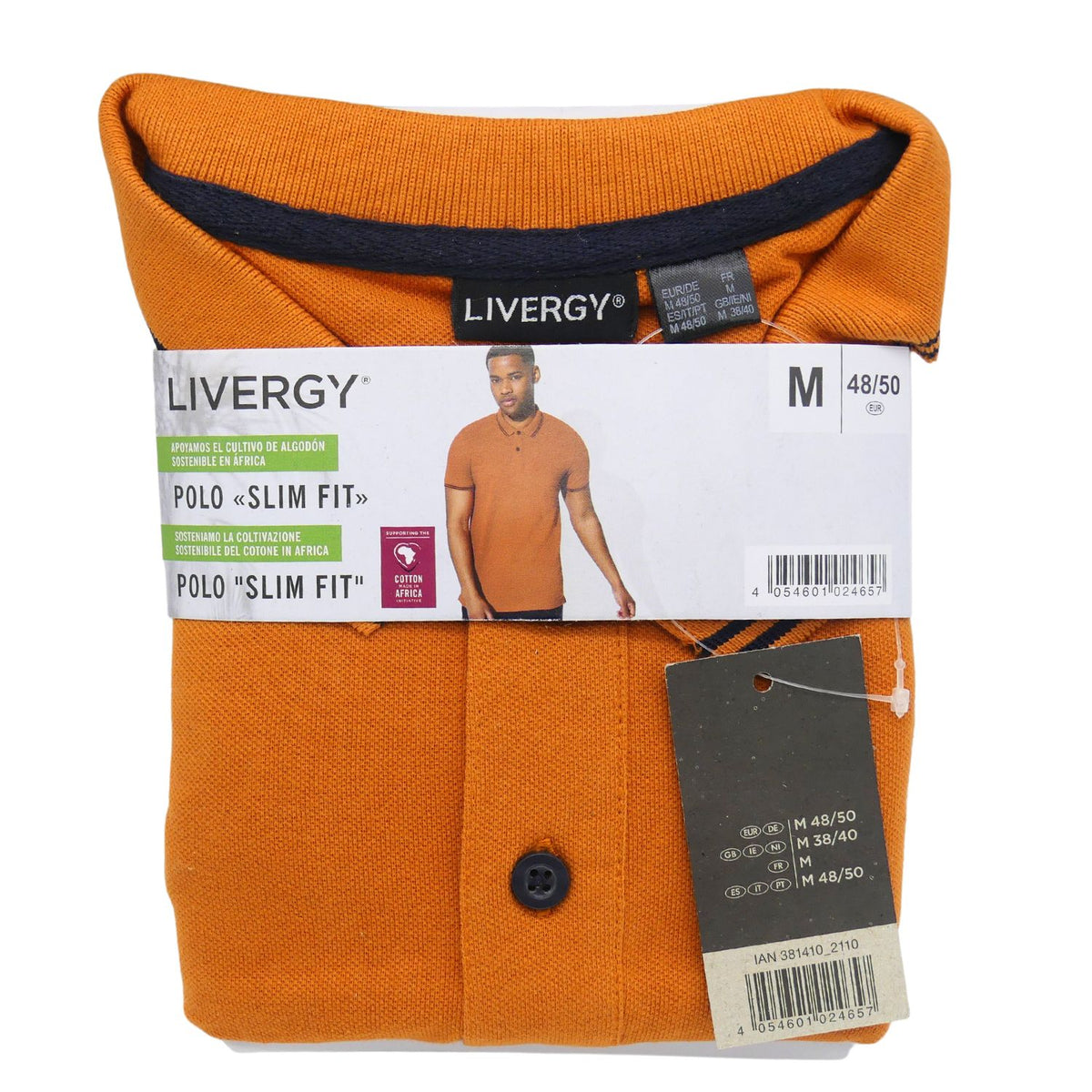 Livergy Polo Slim Fit orange washed M