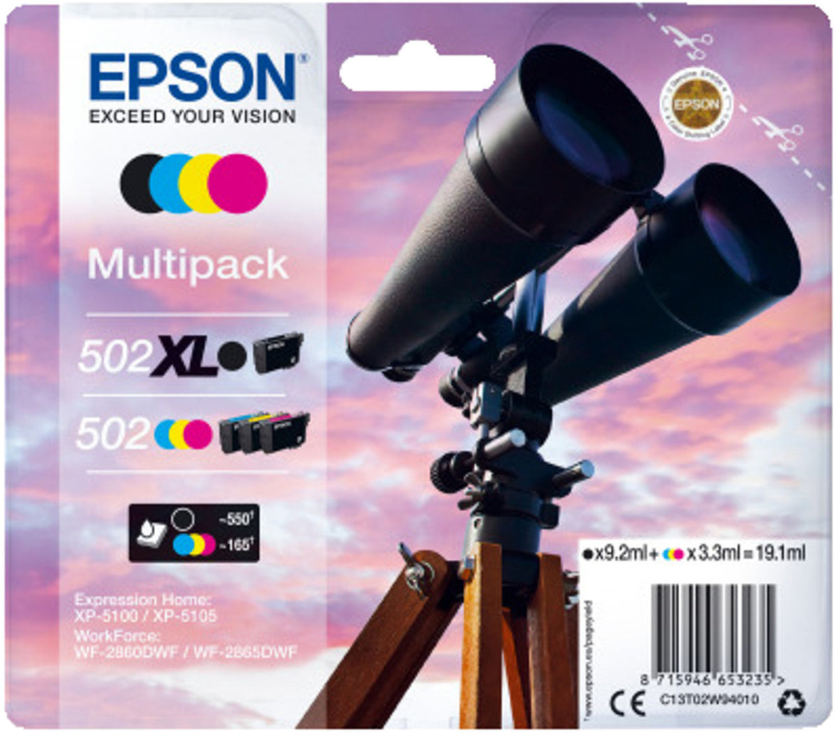 Epson 502XL Tintenpatrone in Farbe black