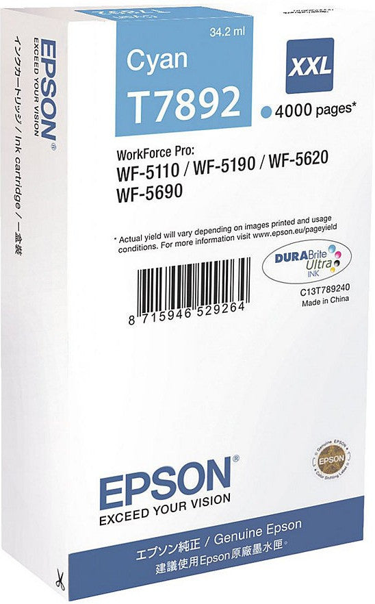Epson T789-XXL Tintenpatrone in Farbe cyan
