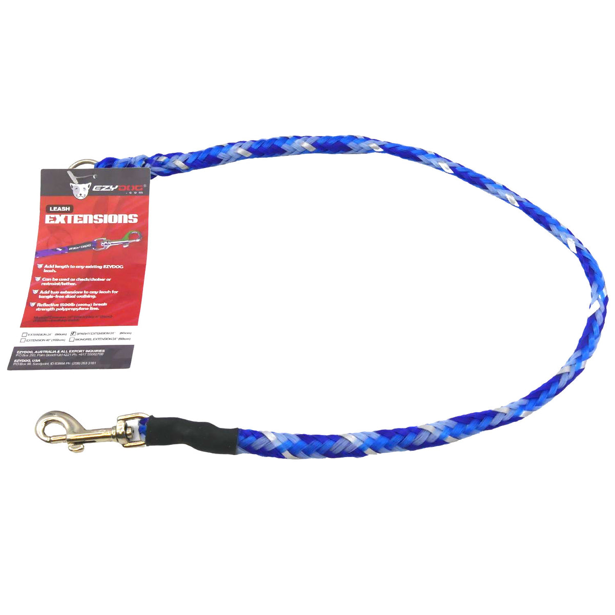Hundeleine Ezydog Sparky Blau