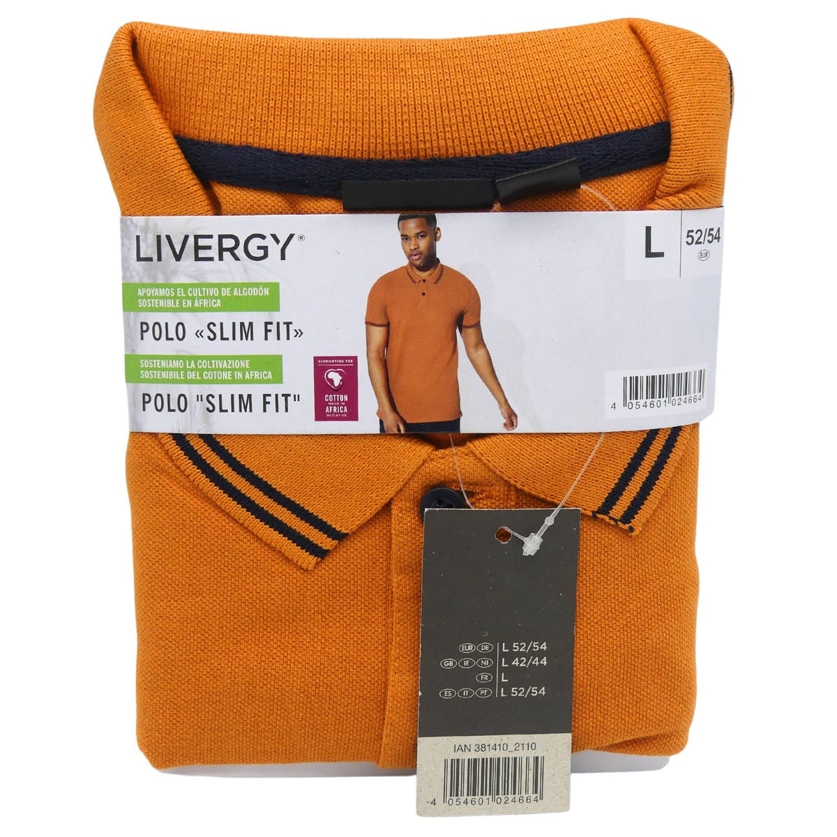 Livergy Polo Slim Fit orange washed L