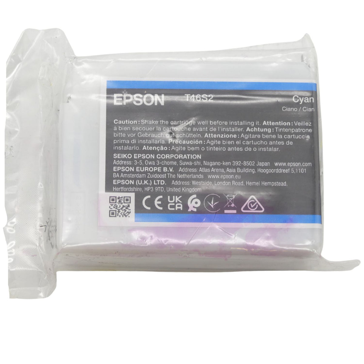 Epson T46S2 Tintenpatrone in Farbe cyan