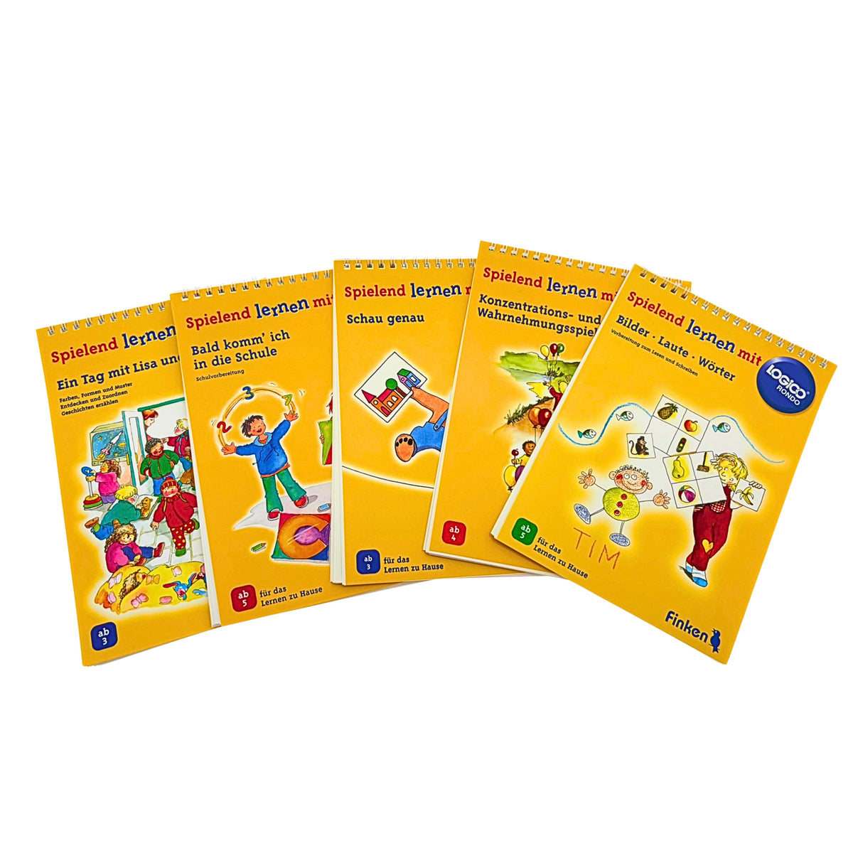 Spielend Lernen Mit LOGICO RONDO“ – Lernhefte-Set – 5 Verschiedene Hefte