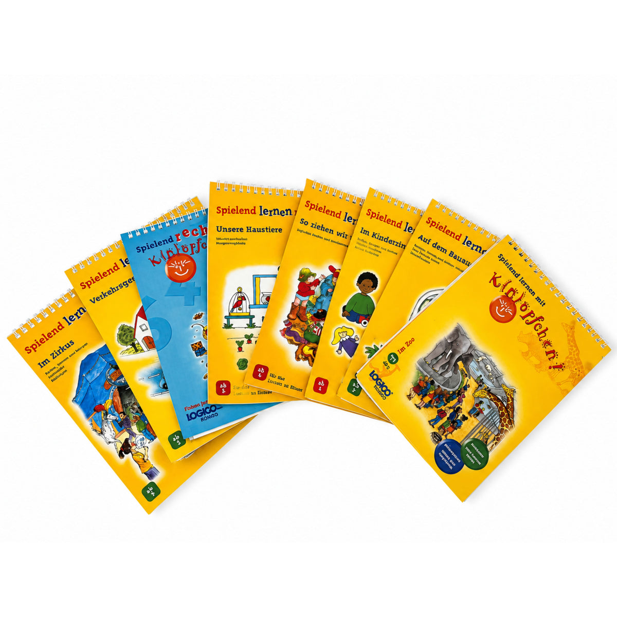 „Spielend Lernen“ & LOGICO RONDO – Lernhefte-Set – 8 Verschiedene Hefte