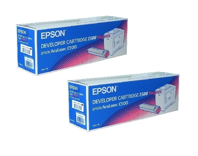 2x Original Epson Toner C13S050156 magenta für Aculaser C 900 B Ware