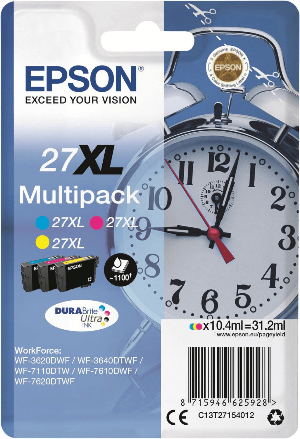 Epson 27XL Tintenpatrone in Farbe yellow