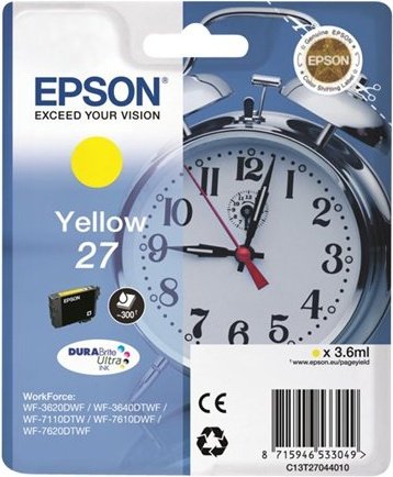 Epson 27 Tintenpatrone in Farbe yellow