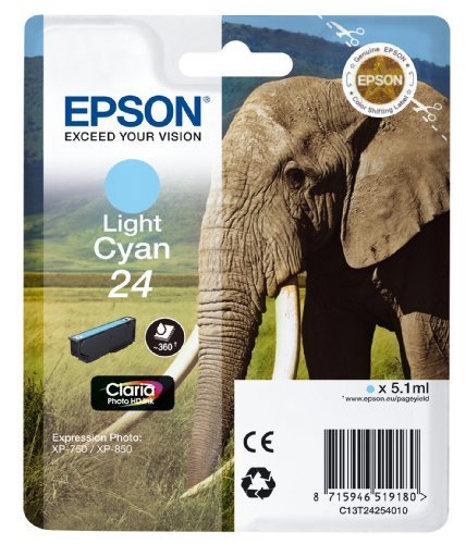 Epson 24 Tintenpatrone in Farbe cyan