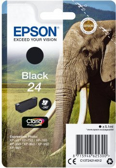 Epson 24 Tintenpatrone in Farbe black