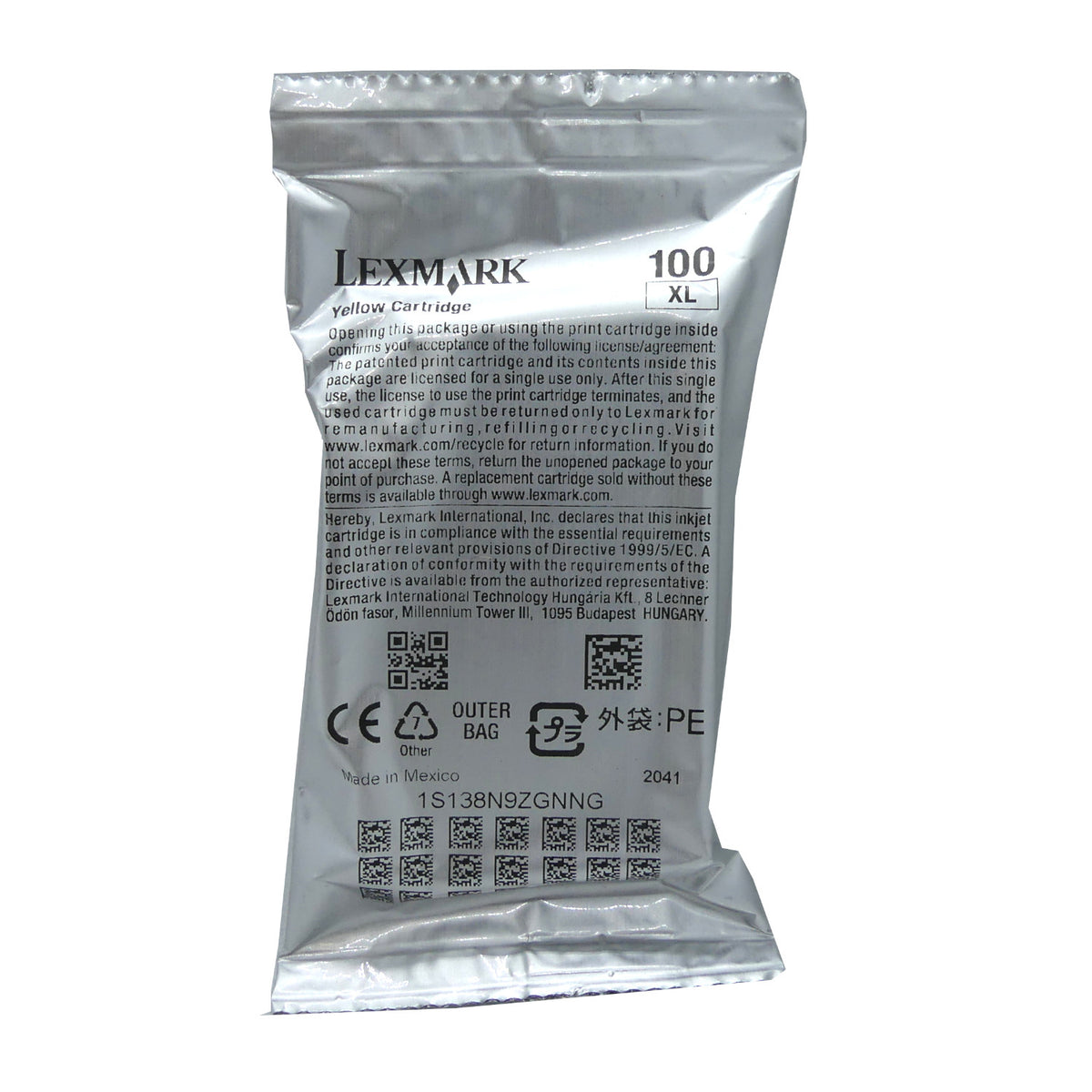 Lexmark  Tintenpatrone in Farbe yellow