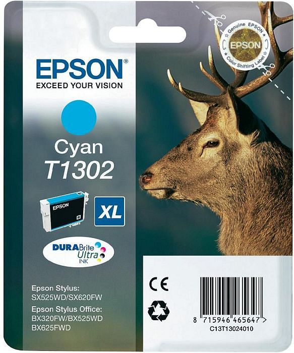 Epson T1302 Tintenpatrone in Farbe cyan