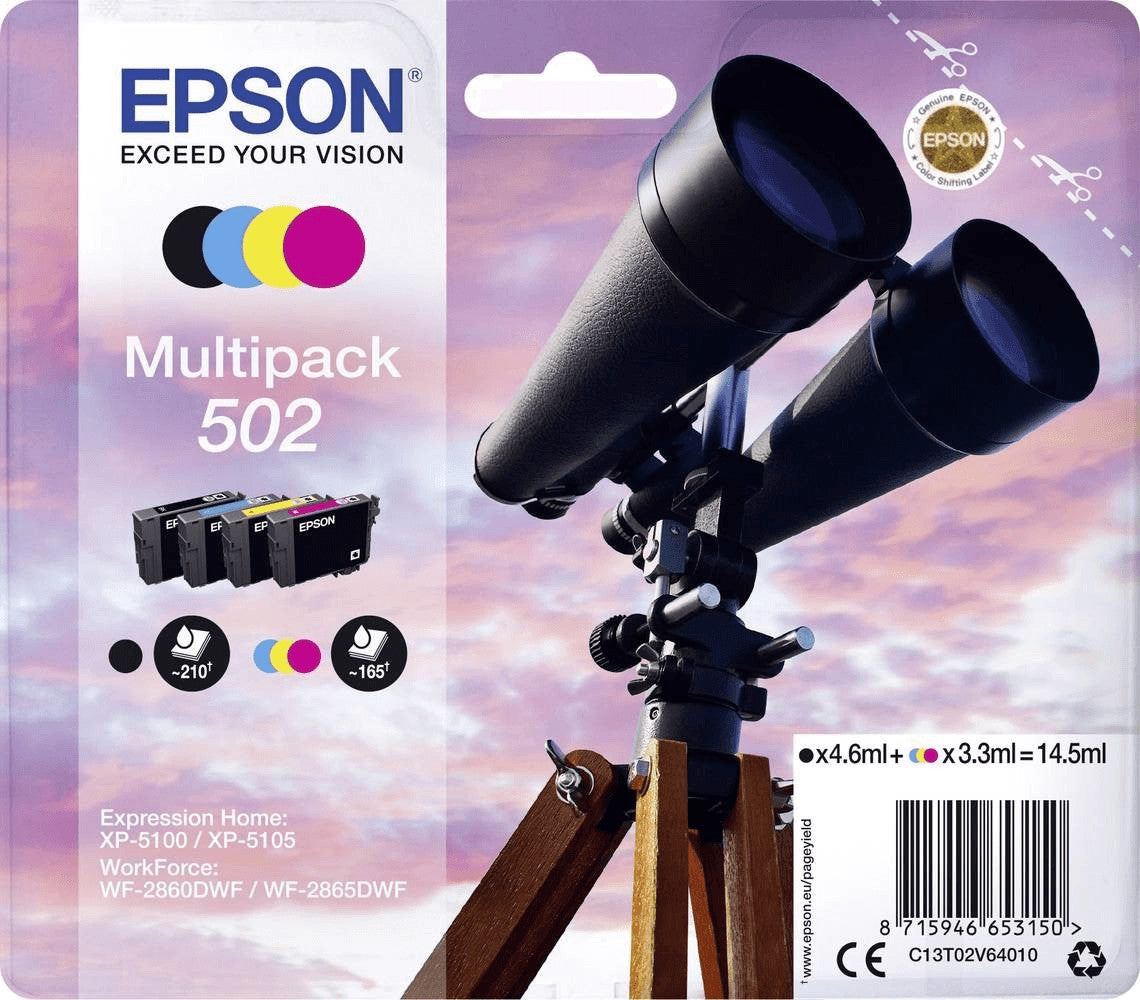Epson 502 Tintenpatrone in Farbe black