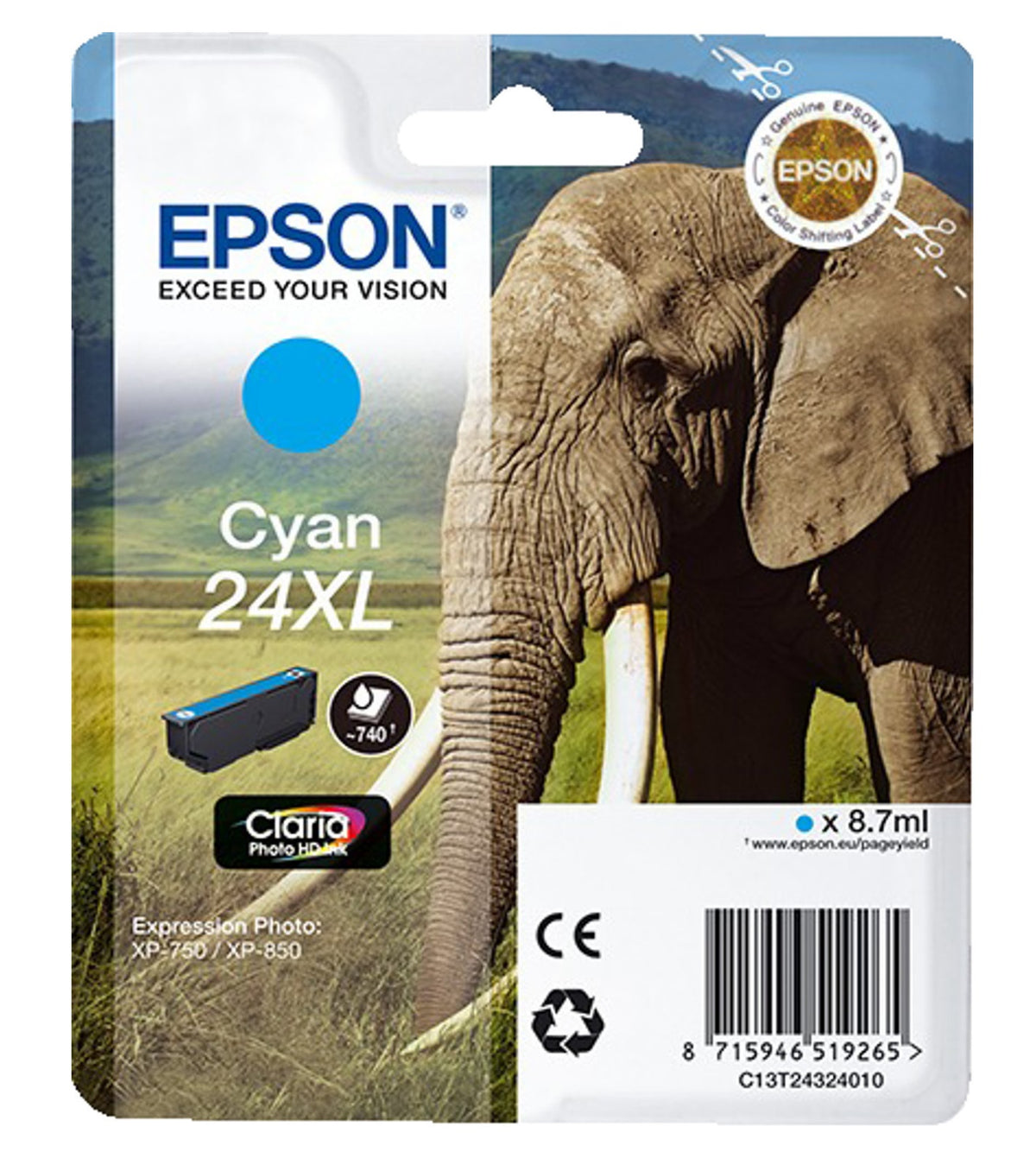 Epson  Tintenpatrone in Farbe cyan