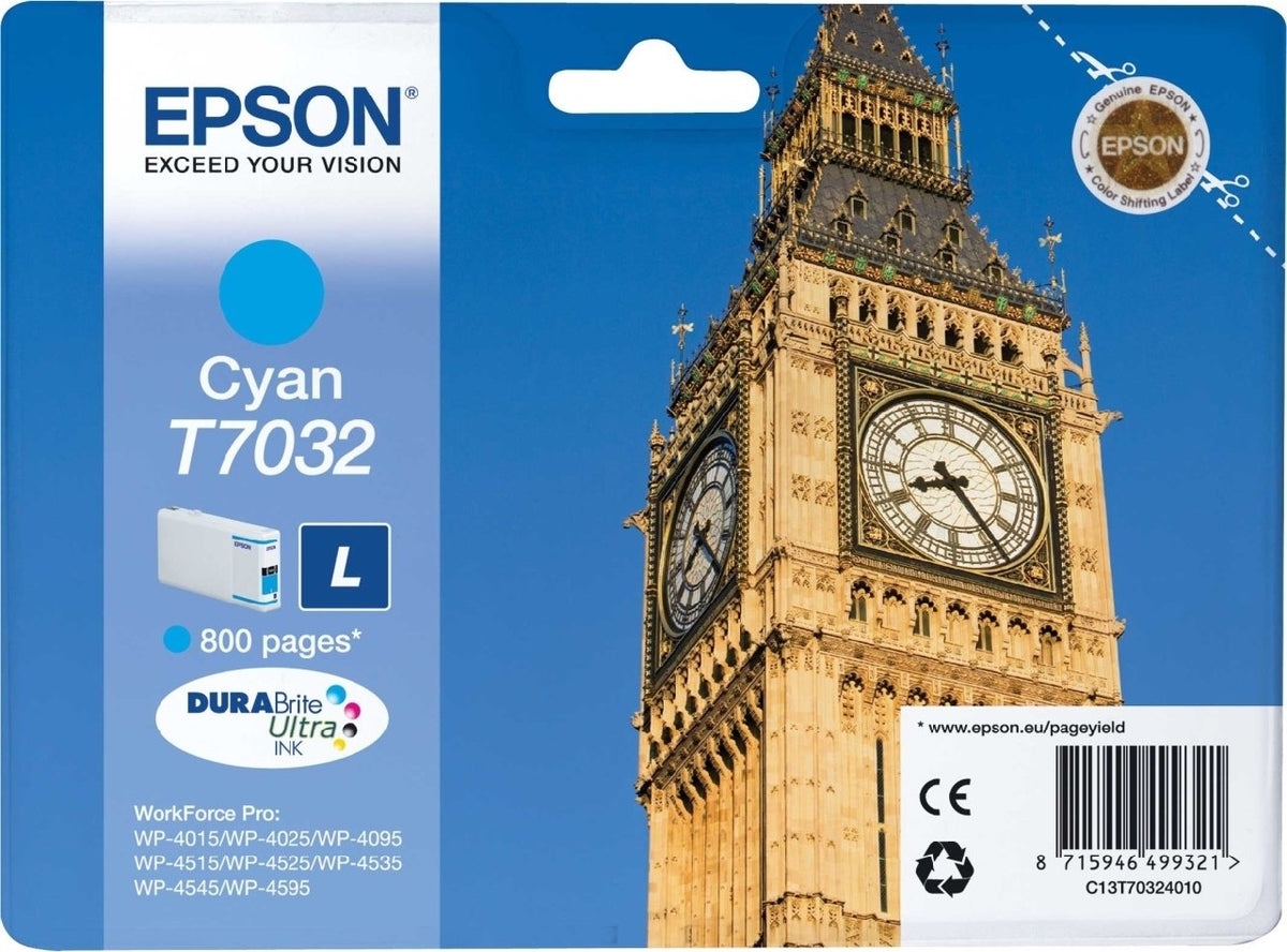Epson T7032 Tintenpatrone in Farbe cyan