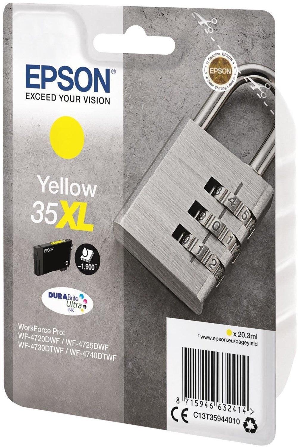 Epson 35XL Tintenpatrone in Farbe yellow