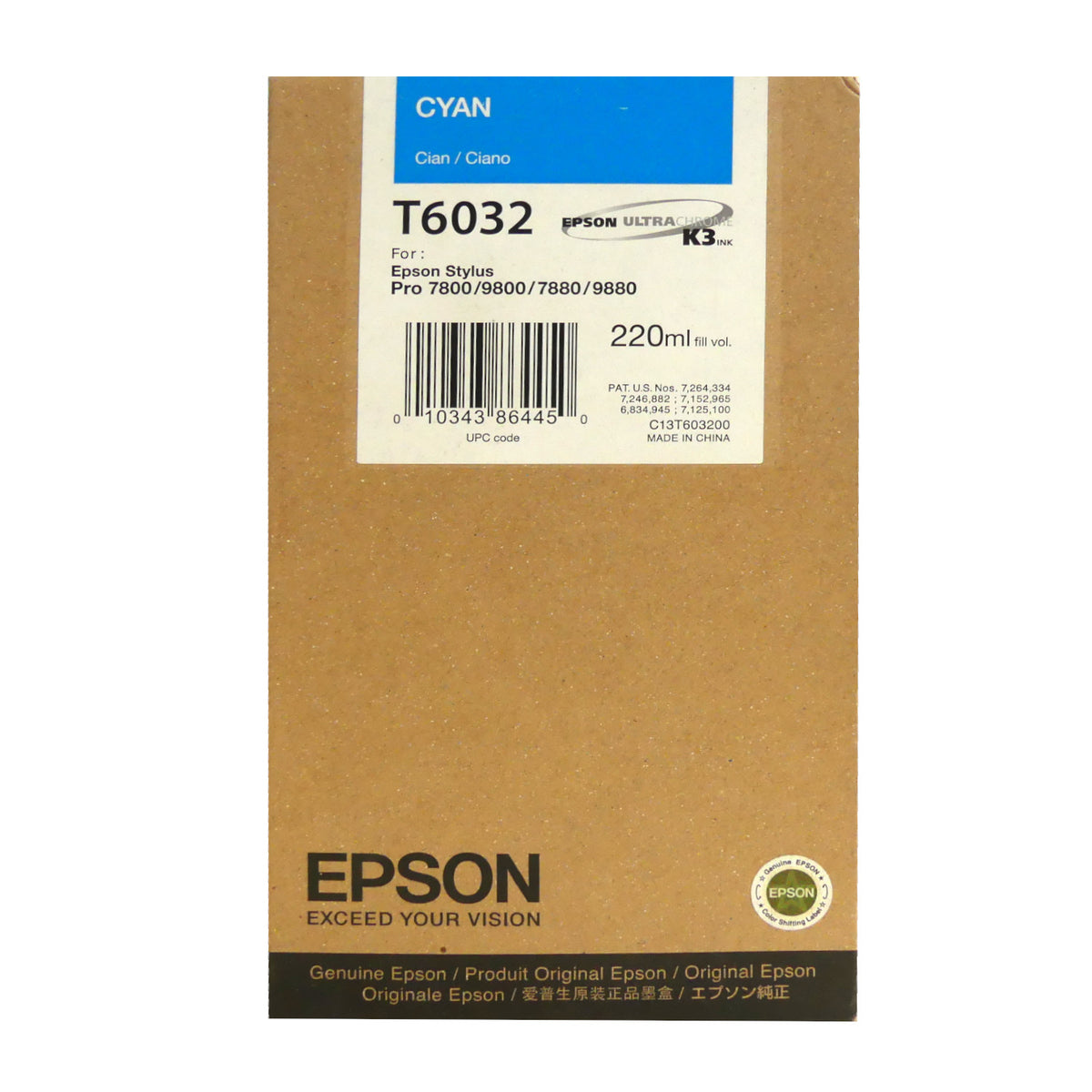 Epson T6032 Tintenpatrone in Farbe cyan