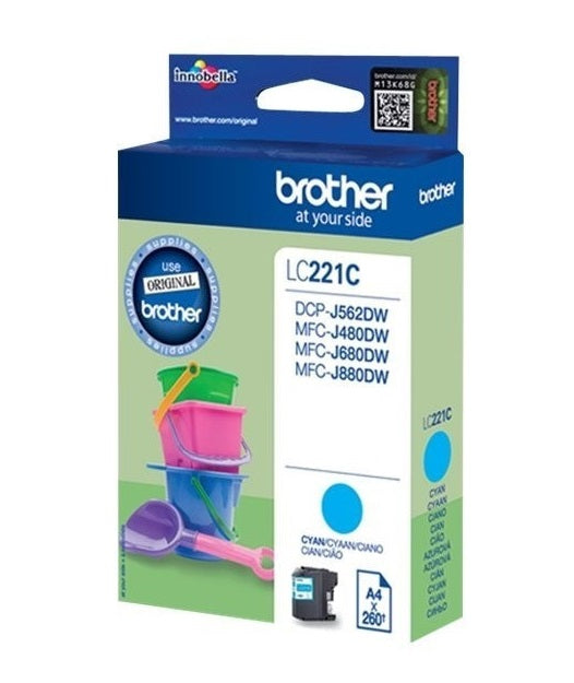 Brother LC-221C Tintenpatrone in Farbe cyan
