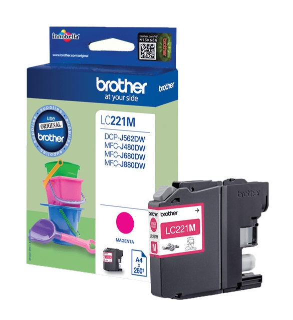 Brother LC-221M Tintenpatrone in Farbe magenta