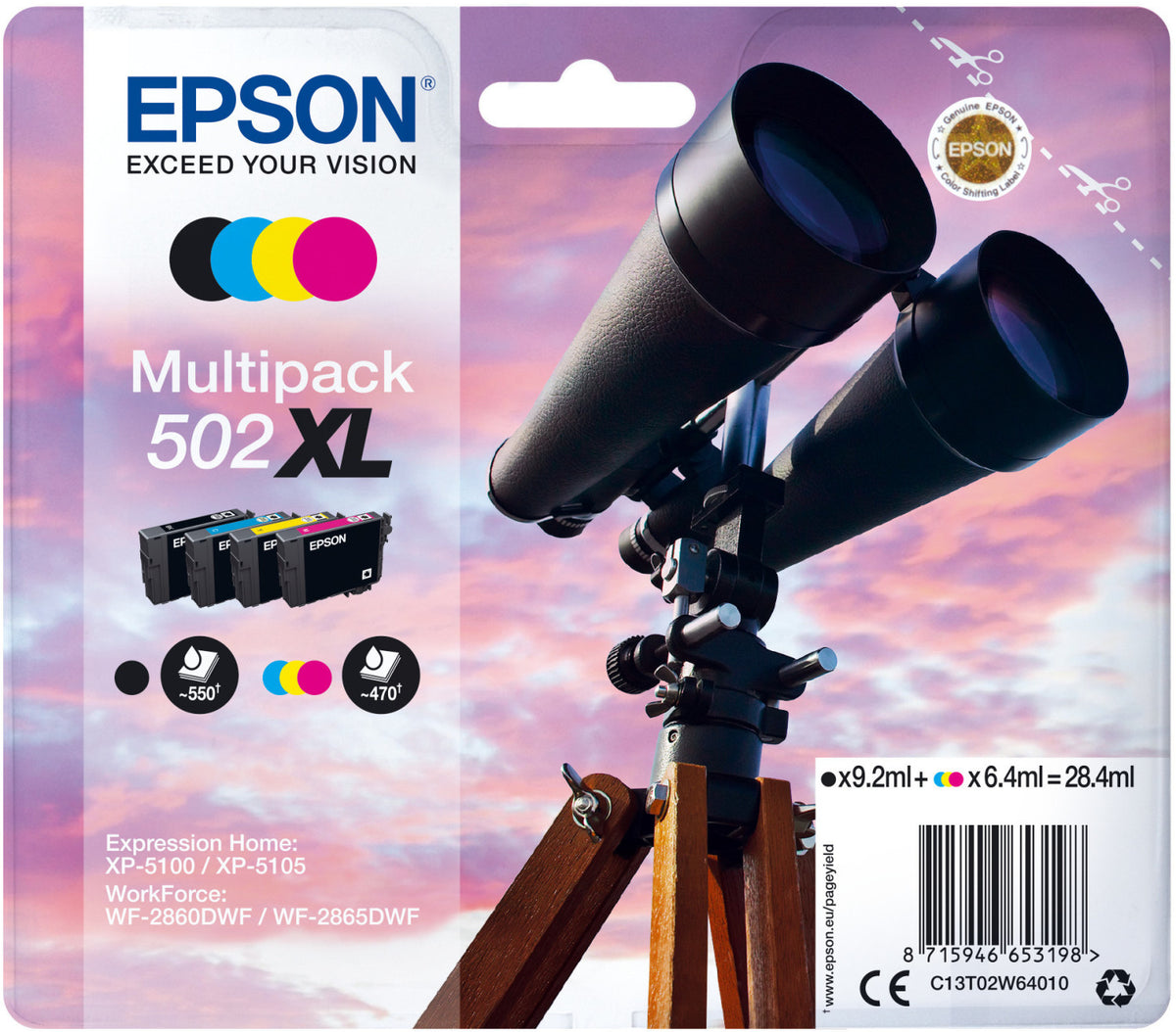 Epson 502 Tintenpatrone in Farbe black