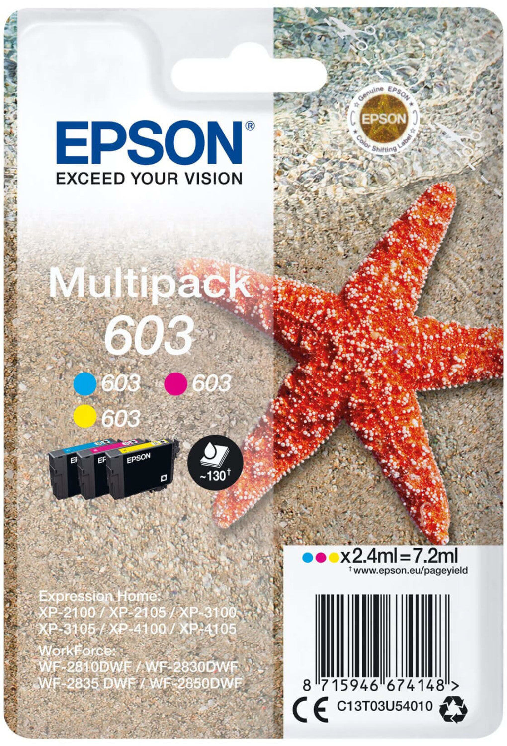 Epson 603 Tintenpatrone in Farbe yellow