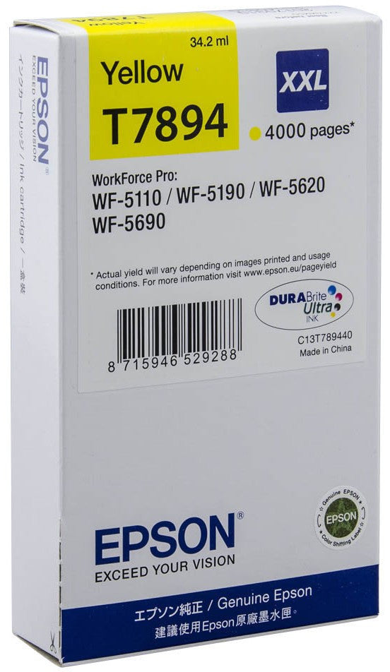 EPSON T7894-XXL Tintenpatrone in Farbe yellow