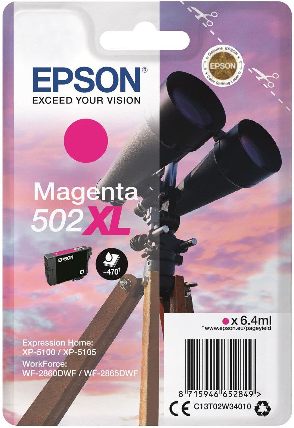 Epson 502XL Tintenpatrone in Farbe magenta