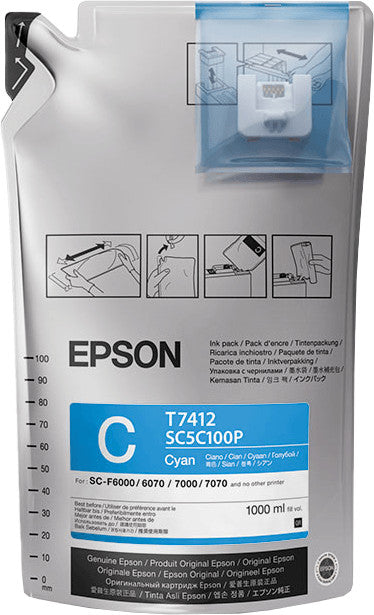 Epson T7412 Tintenpatrone in Farbe cyan