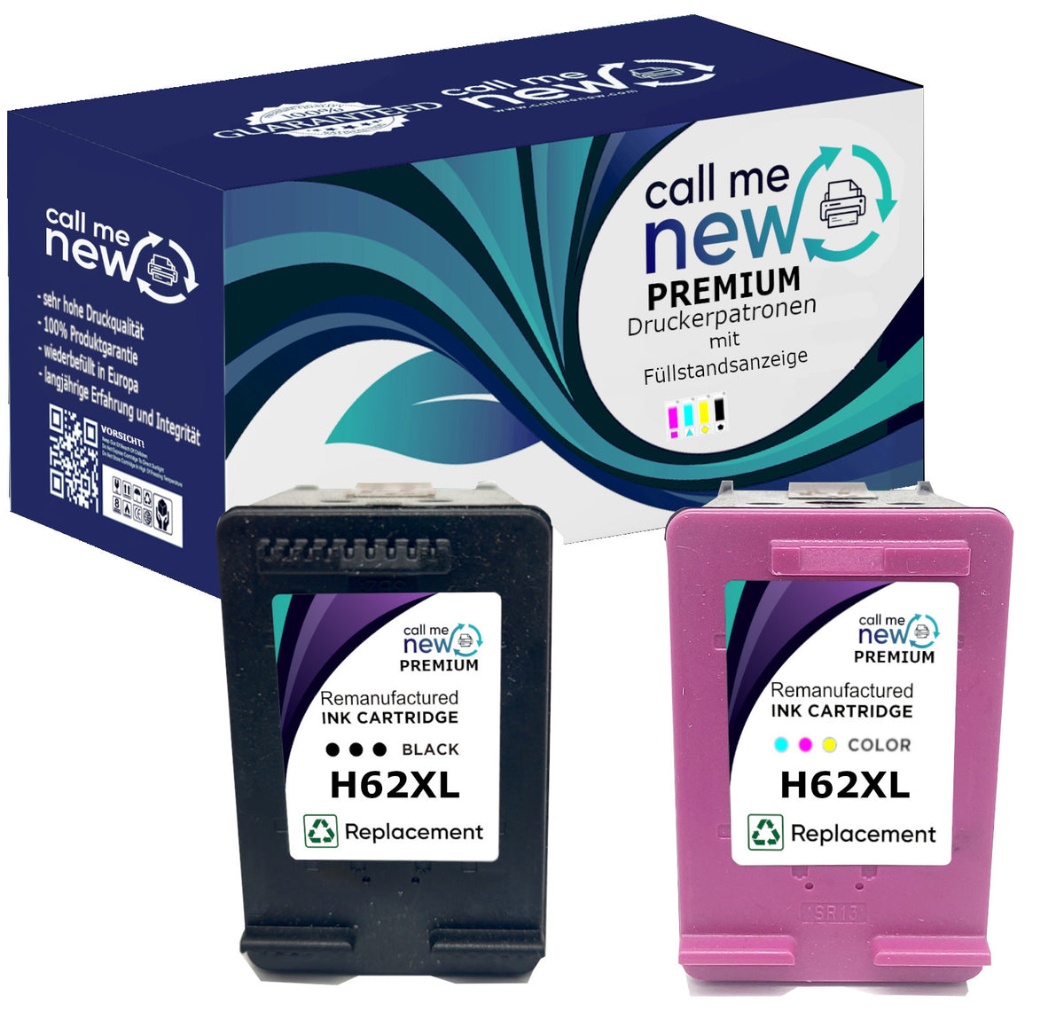 HP 62XL Tintenpatrone in Farbe black-tri-color