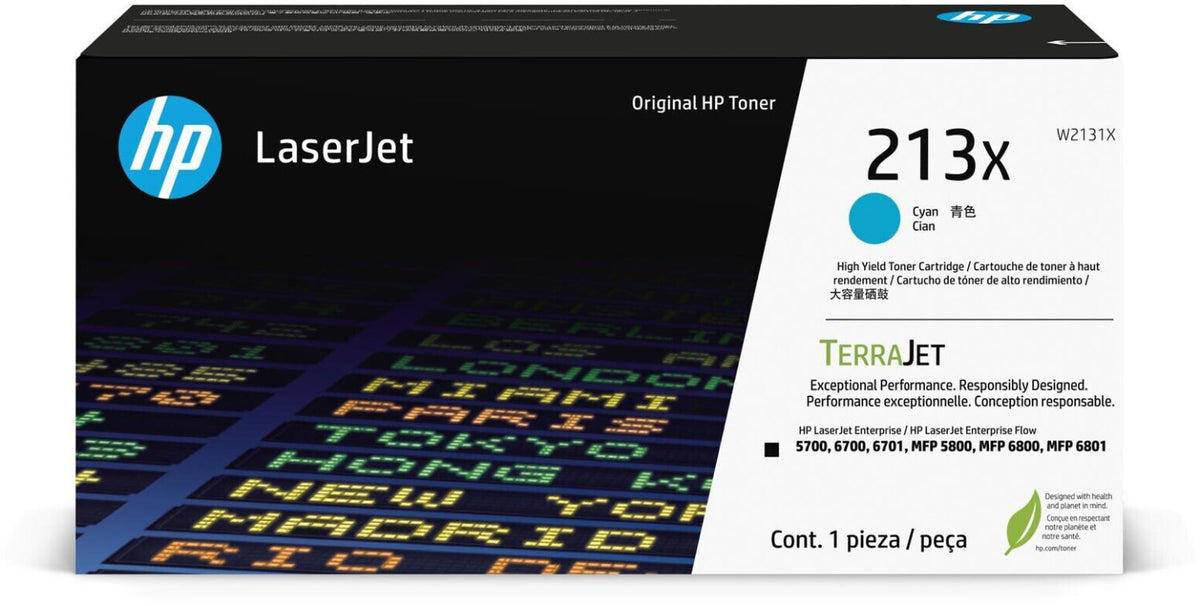 HP 213X Toner in Farbe cyan