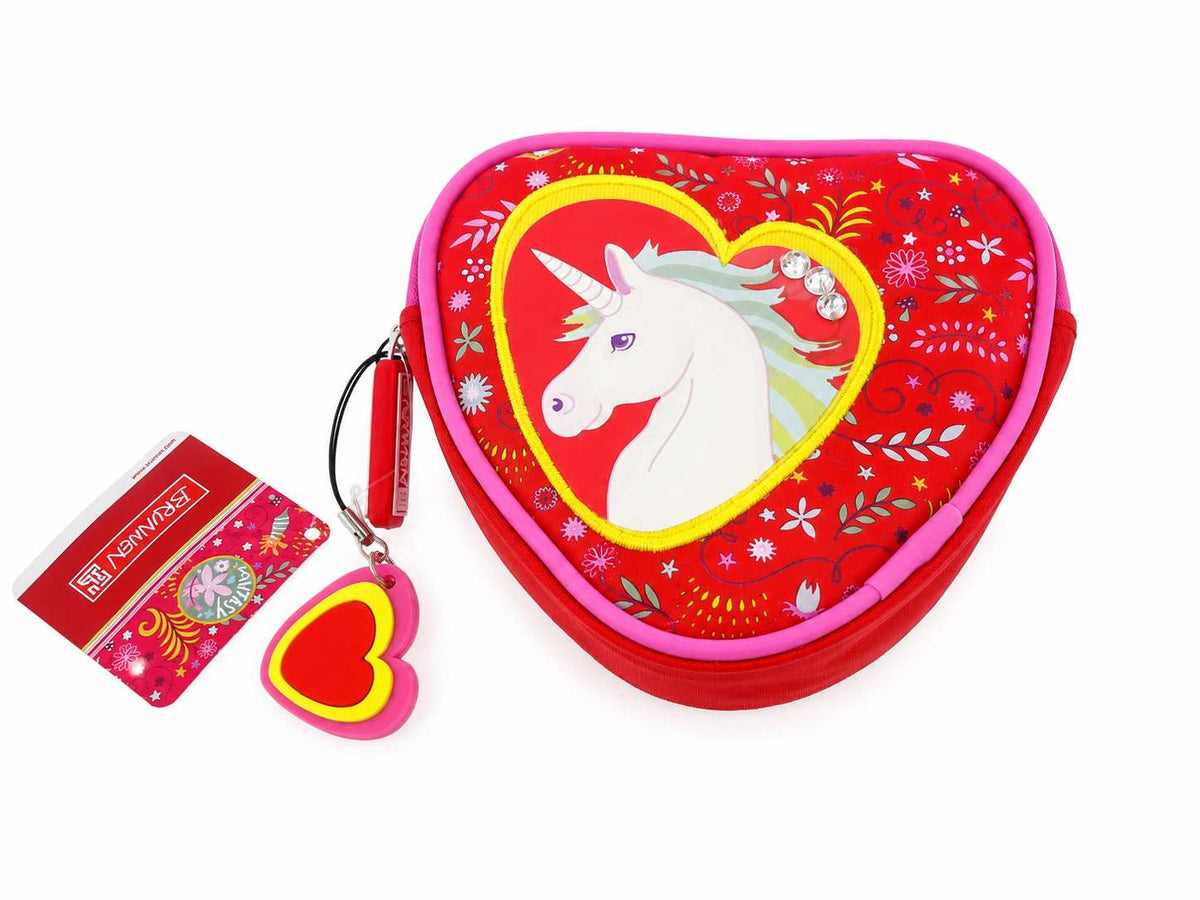 Brunnen Einhorn Etui In Herzform – Reißverschlussetui | Accessoire- & Kosmetiketui
