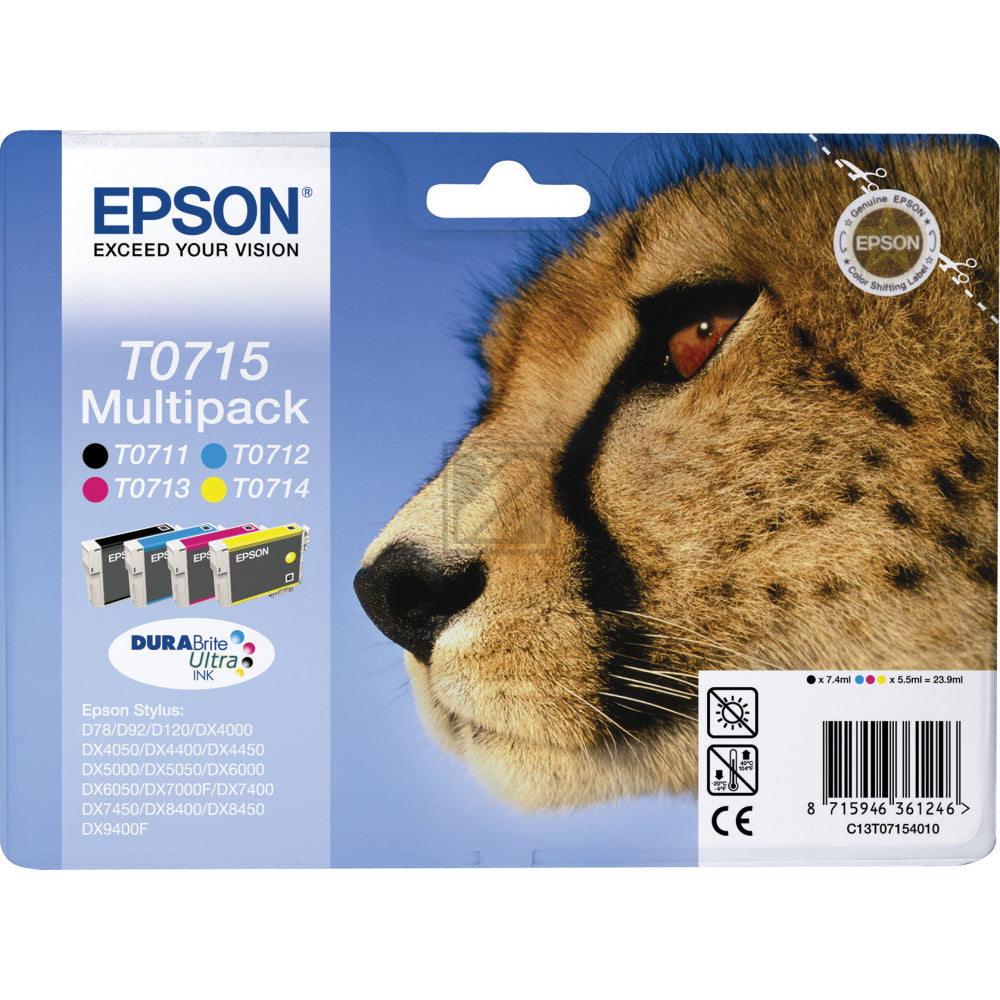 Epson T0715 Tintenpatrone in Farbe black