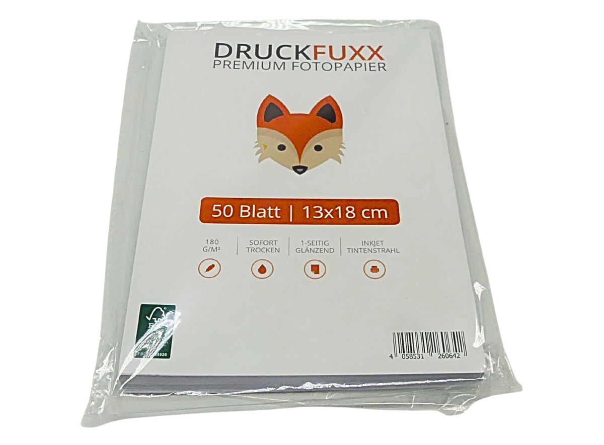 DRUCKFUXX Fotopapier 13x18 180g/m2
