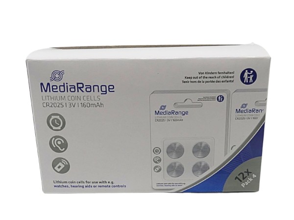 61683_12x4_MediaRange_Lilthium_Knopfzelle_Batterien_CR2025_3V