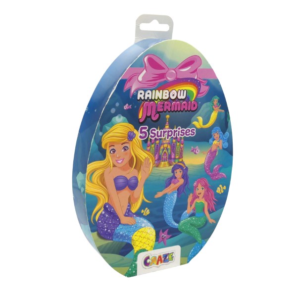 55446_CRAZE_Rainbow_Mermaid_5_Surprises_Sticker_5_Überraschungen_für_Kinder_ab_3_Jahren